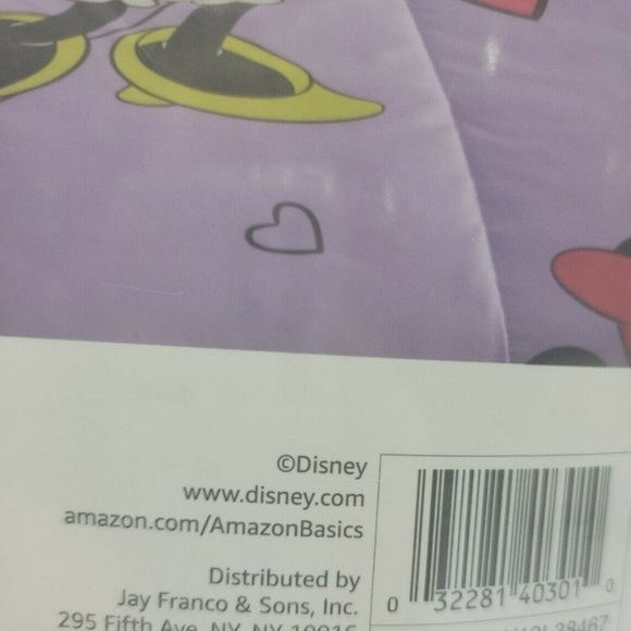 Disney Minnie Mouse Purple Love TWIN Size Bed in a Bag Set NEW - Picture 14 of 15
